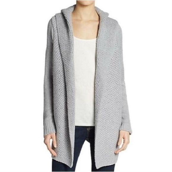 Vince Sweaters - Vince Grey Yak/Wool Honeycomb Knit Jacket Cardigan